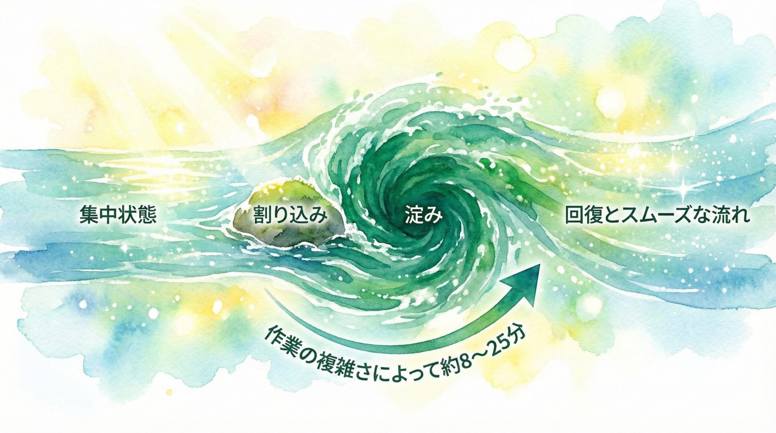 集中が途切れるまでの流れ